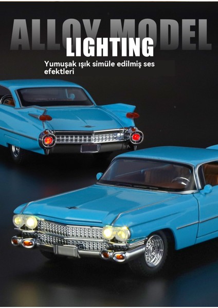1:32 Cadillac Büyük Roket Alaşımlı Retro Araba Modeli (Yurt Dışından) modelleri