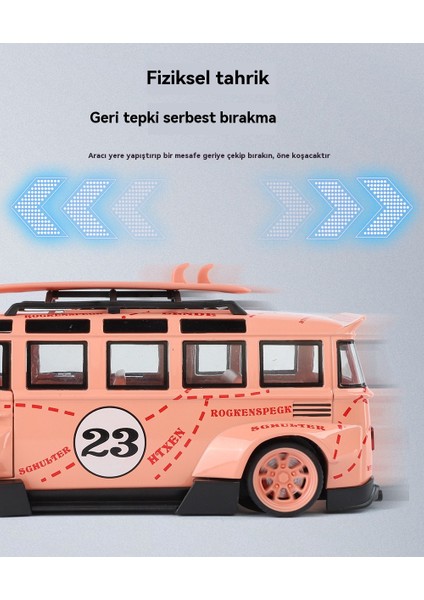 1:24 Otobüs T1 Minibüs Alaşımlı Otomobil Modeli (Yurt Dışından) fırsatları
