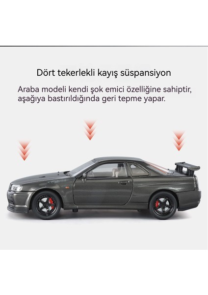 1:24GTR-R34 Karbon Fiber Versiyonu Alaşım Araba Modeli (Yurt Dışından) fırsatları