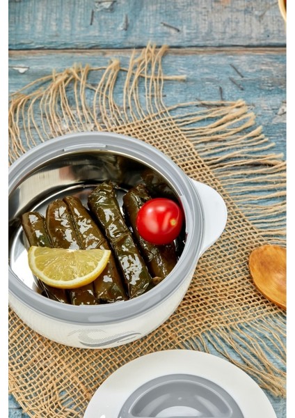 3149 Yemek Termosu - Sızdırmaz Kilitli Kapak Saklama Kabı Paslanmaz Çelik Sefertası 1000 ml