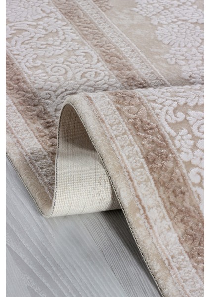 Serenat SE001 Krem-Kahve Uzun Ömürlü Yumuşak Dokulu Salon Mutfak Koridor Oturma Odası Yolluk Halı fiyatları