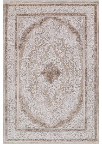 Serenat SE001 Krem-Kahve Uzun Ömürlü Yumuşak Dokulu Salon Mutfak Koridor Oturma Odası Yolluk Halı modelleri