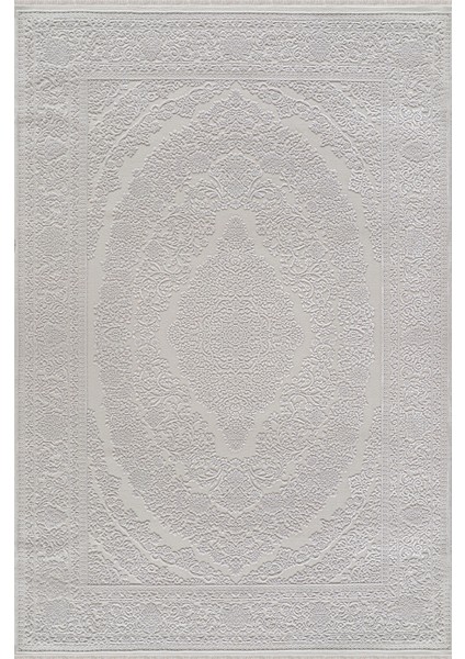 Serenat SE012 Beyaz-Antrasit Uzun Ömürlü Yumuşak Dokulu Salon Mutfak Koridor Oturma Odası Yolluk Halı modelleri