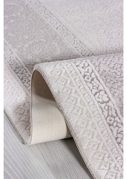 Serenat SE004 Krem-Antrasit Uzun Ömürlü Yumuşak Dokulu Salon Mutfak Koridor Oturma Odası Yolluk Halı fiyatları