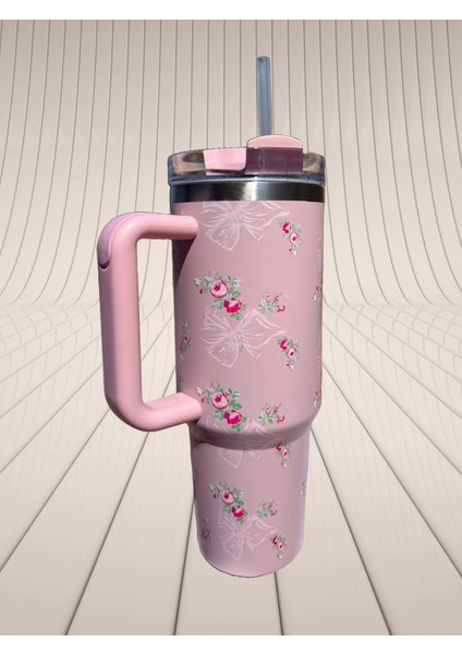 Pipetli 1,2 Litre Kulplu Çelik Termos Renkli