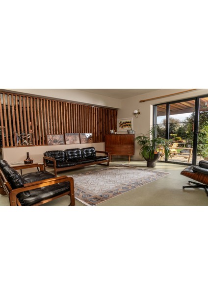 Gallery 1308 Antrasit-Bej Uzun Ömürlü Yumuşak Dokulu Salon Mutfak Koridor Oturma Odası Yolluk Halı fiyatları