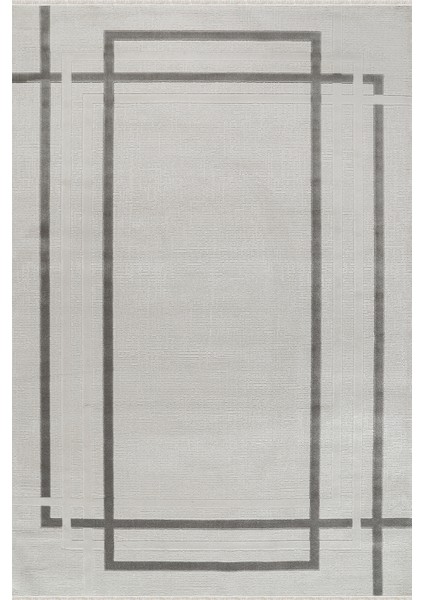 Serenat SE006 Krem-Antrasit Uzun Ömürlü Yumuşak Dokulu Salon Mutfak Koridor Oturma Odası Yolluk Halı modelleri