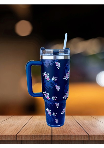 Pipetli 1,2 Litre Kulplu Çelik Termos Renkli