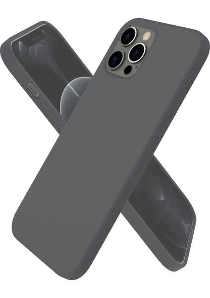 iPhone 12 Pro Max Kılıf First Silikon - Gri