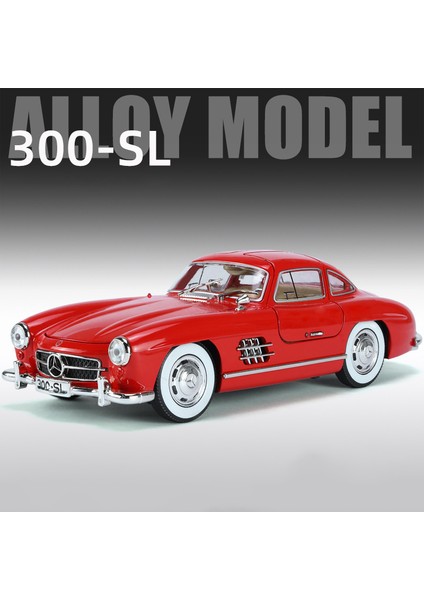 1:24 Mercedes-Benz 300SL 1936 Alaşım Model Araba Oyuncak Döküm Metal Döküm Ses ve Işık Oyuncak Arabalar Çocuklar Için Araç (Yurt Dışından) fırsatları