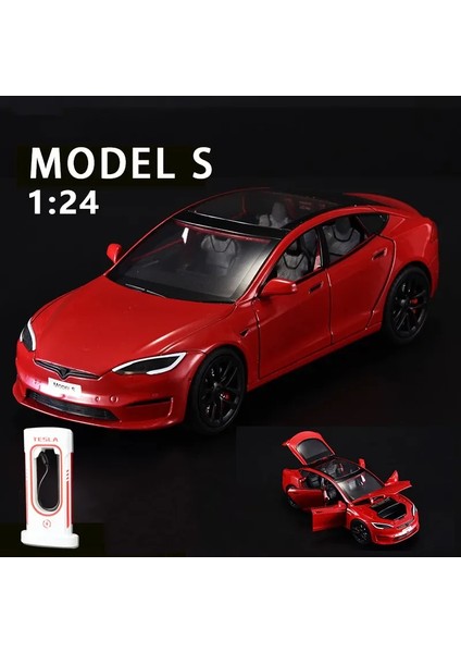1:24 Tesla Modeli Alaşım Araba Modeli Diecast Metal Oyuncak Araç Araba Modeli Simülasyon Koleksiyonu Ses Işık Çocuk Oyuncak Hediye (Yurt Dışından) fiyatları