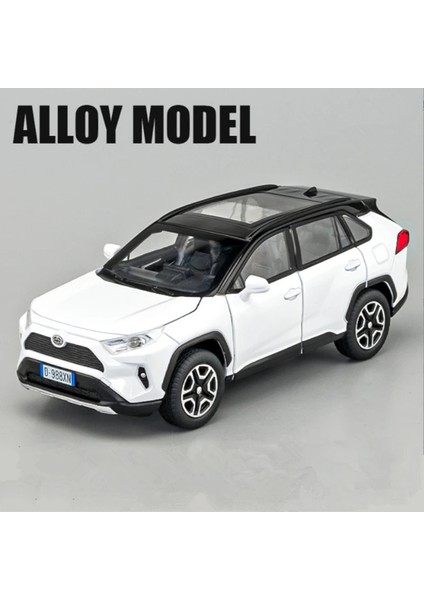 1:32 Toyota Rav4 Suv Alaşım Araba Modeli Diecast Metal Araçlar Araba Modeli Yüksek Simülasyon Ses Işık Koleksiyonu Çocuk Oyuncak Hediye (Yurt Dışından)