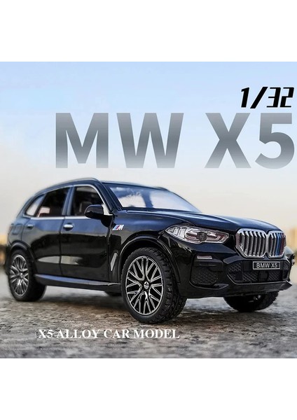 1:32 Bmw X5 Suv Alaşım Model Araba Oyuncak Döküm Döküm Geri Çekin Ses ve Işık Oyuncak Arabalar Çocuklar Için Araç A31 (Yurt Dışından)
