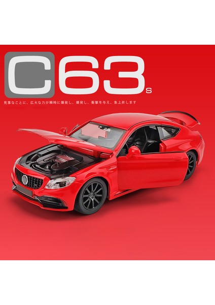 1:32 C63S Coupe Alaşım Araba Modeli Döküm Metal Oyuncak Araçlar Araba Modeli Koleksiyonu Simülasyon Ses ve Işık Çocuk Hediyeler (Yurt Dışından)