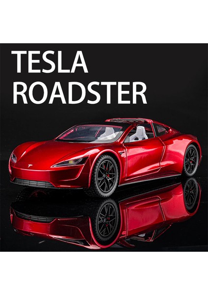1:24 Tesla Roadster Cabrio Supercar Alaşım Model Araba Döküm Metal Ses ve Işık Serisi Oyuncak Araba Çocuk Doğum Günü Hediyesi (Yurt Dışından) fiyatları