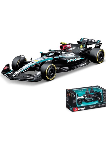 Bburago 1:43 Mercedes-Amg F1 W15 E Performans 2024 Alaşım Araba Minyatür Pres Döküm Model 44 # Lewis Hamilton 81 # George Russell Oyuncak (Yurt Dışından) fırsatları