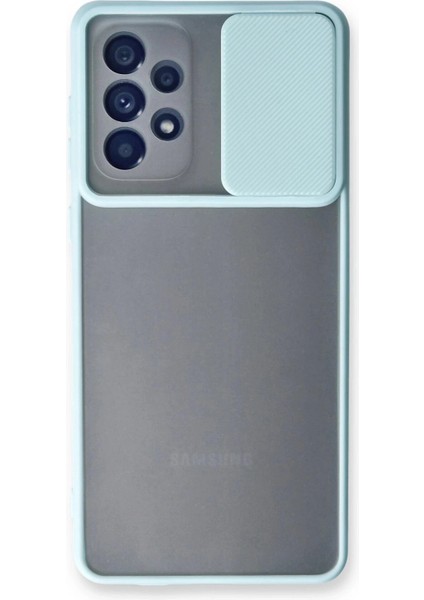 Samsung Galaxy A53 5g Kılıf Palm Buzlu Kamera Sürgülü Silikon - Turkuaz