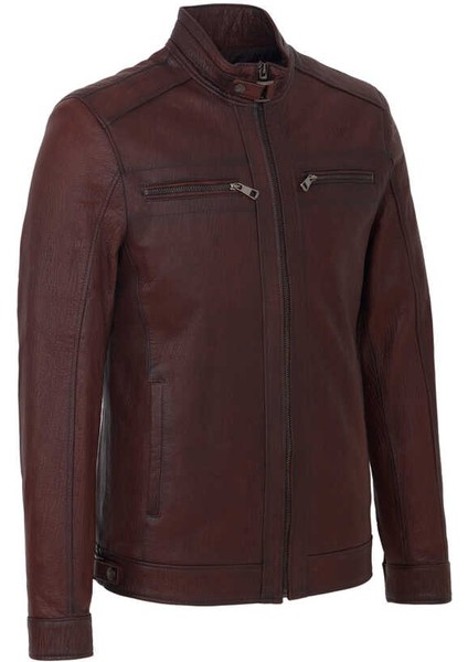 Kahve Hakiki Deri Erkek Hakiki Deri Mont - E23KDM310542-R4W fiyatları