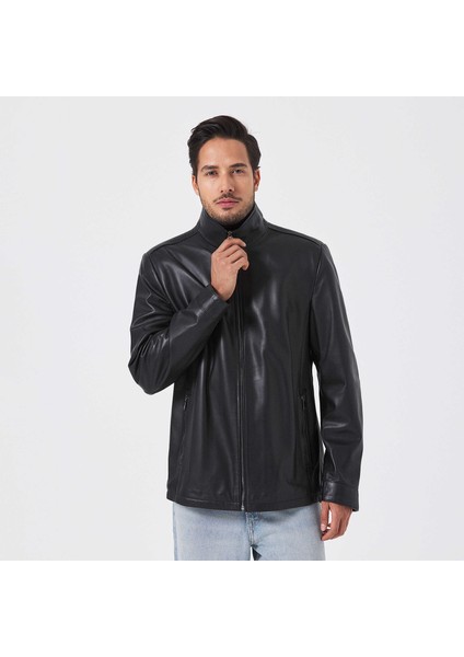 Siyah Hakiki Deri Erkek Hakiki Deri Mont - E23KDM310510-Q3H fiyatları