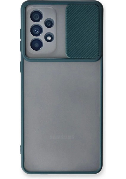 Samsung Galaxy A53 5g Kılıf Palm Buzlu Kamera Sürgülü Silikon - Yeşil