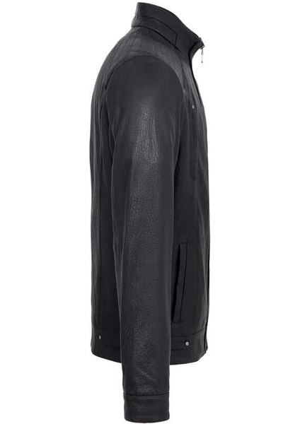 Siyah Hakiki Deri Erkek Hakiki Deri Mont - E23KDM310453-Q4O indirimleri