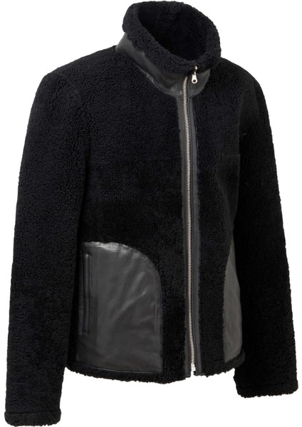 Siyah Deri-Kürk Erkek Deri Kaban - E21KDM310206-S1W