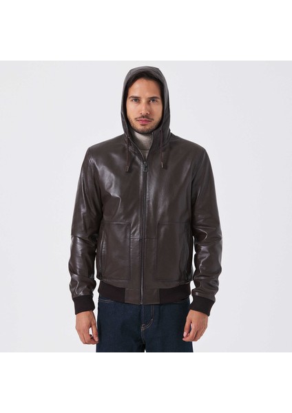 Kahve Hakiki Deri Erkek Hakiki Deri Mont - E23KDM310502-Q3V modelleri