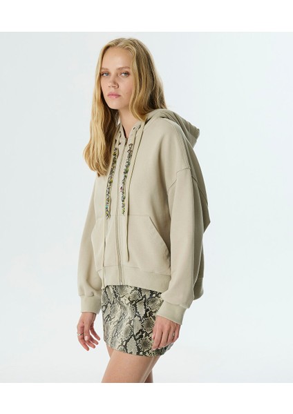 Işlemeli Kordonlu Sweatshırt TW6250091016030 fiyatları