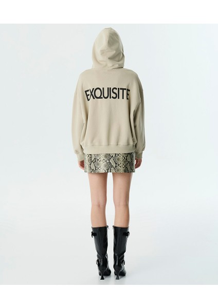 Işlemeli Kordonlu Sweatshırt TW6250091016030 fırsatları