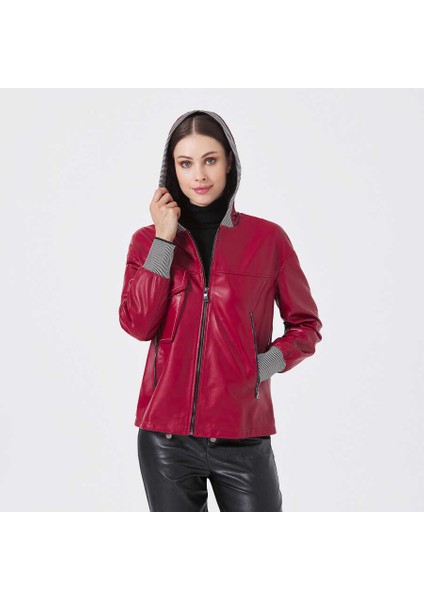 Kırmızı Deri-Tekstil Kadın Deri Mont - K23KDM320390-Q3S fiyatları