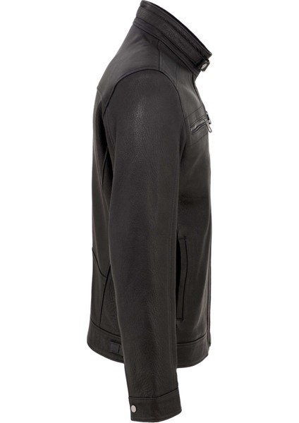 Siyah Hakiki Deri Erkek Hakiki Deri Mont - E23KDM310542-Q4O modelleri