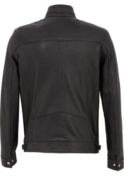 Siyah Hakiki Deri Erkek Hakiki Deri Mont - E23KDM310542-Q4O fırsatları