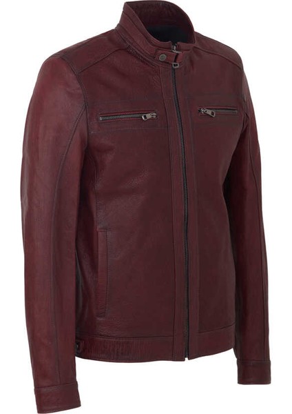 Bordo Hakiki Deri Erkek Hakiki Deri Mont - E23KDM310542-R4X fiyatları