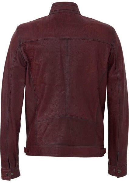 Bordo Hakiki Deri Erkek Hakiki Deri Mont - E23KDM310542-R4X fırsatları