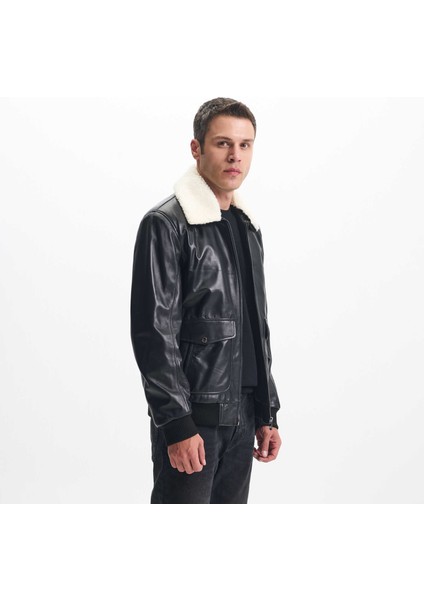 Siyah Hakiki Deri Erkek Hakiki Deri Kaban - E24KDM310589-Q3H fiyatları