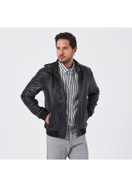 Siyah Hakiki Deri Erkek Hakiki Deri Mont - E23KDM310502-Q3H fiyatları