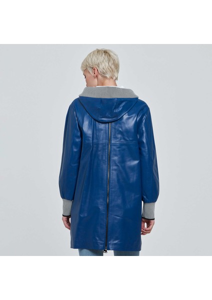 Mavi Hakiki Deri Kadın Hakiki Deri Trençkot - K22KDM320284-R5X modelleri