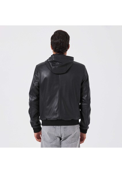 Siyah Hakiki Deri Erkek Hakiki Deri Mont - E23KDM310502-Q3H fırsatları