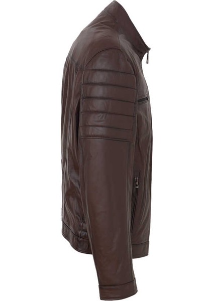 Kahve Hakiki Deri Erkek Hakiki Deri Mont - E24BDM310558-Q4Q fiyatları