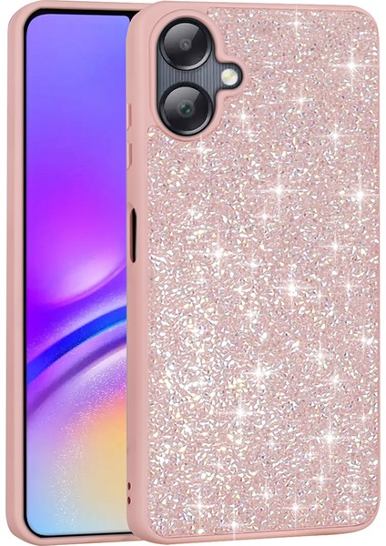 Galaxy A06 Kılıf Parlak Taşlı Tasarım Joec Pırlanta Kapak - Pembe