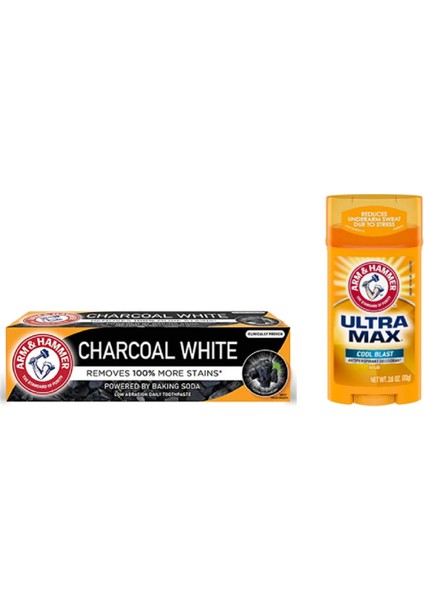 Arm&hammer White Kömür Beyazlatıcı Diş Macunu 75ML+ULTRA Max Cool Blast Antiperspirant Stick 73 gr