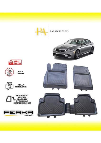 Bmw 5 Serisi F10 2010-2013 Uyarlanabilir Universal Havuzlu Paspas
