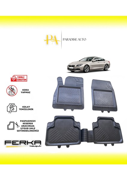 Bmw 6 Serisi F06 2011-2018 Uyarlanabilir Universal Havuzlu Paspas