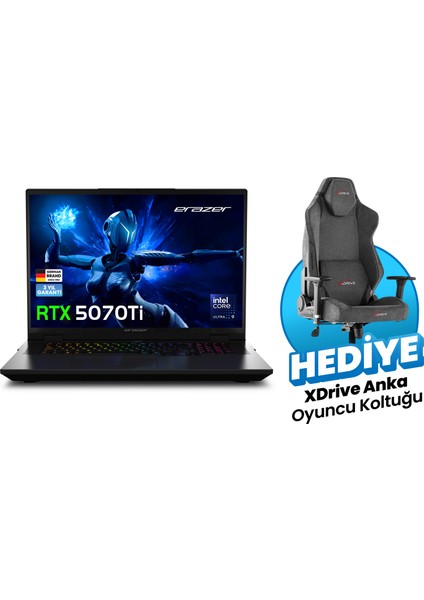 Beast 18 X1 MD62746 Intel Ultra 9 275HX 32GB Ram 2tb SSD RTX5070TI 18" 240Hz Qhd+ IPS W11H Oyuncu Laptop