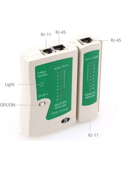 Cat5 Cat6 Network Kablo Tester Test Kontrol Bağlantı Cihazı Ledli