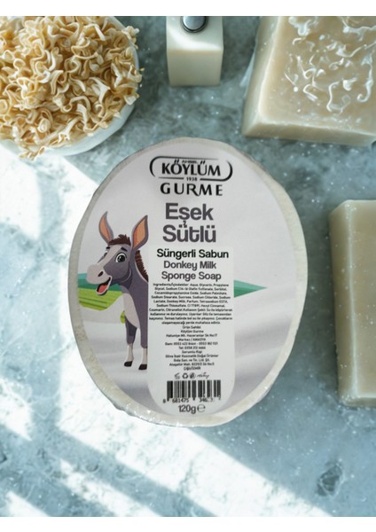 - Eşek Sütlü Sabun (Süngerli) // 120 gr
