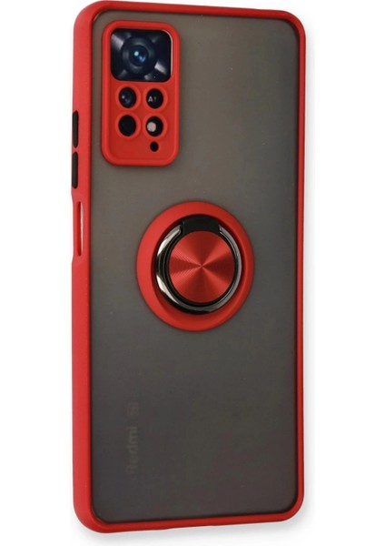Xiaomi Redmi Note 11 Pro Kılıf Montreal Yüzüklü Silikon Kapak - Kırmızı fiyatları
