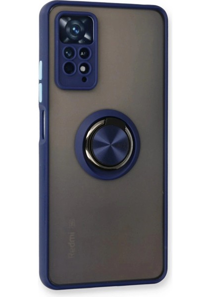 Xiaomi Redmi Note 11 Pro Kılıf Montreal Yüzüklü Silikon Kapak - Lacivert fiyatları