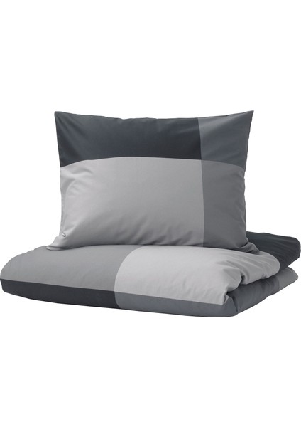 Brunkrıssla Nevresim Seti Siyah 240X220/ 50X60 cm Yumuşak Pamuk Viskon Çıtçıtlı Çift Kişilik Nevresim