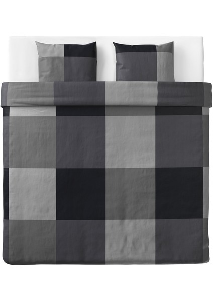 Brunkrıssla Nevresim Seti Siyah 240X220/ 50X60 cm Yumuşak Pamuk Viskon Çıtçıtlı Çift Kişilik Nevresim modelleri
